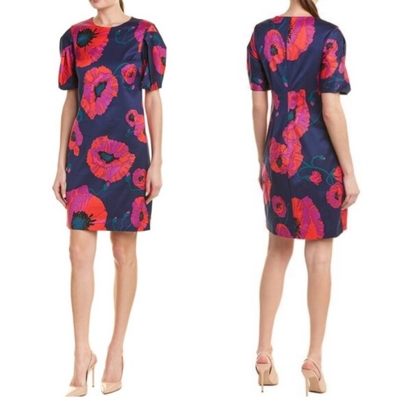 Trina Turk Blue Note Floral Mini Dress 12 - Picture 14 of 15